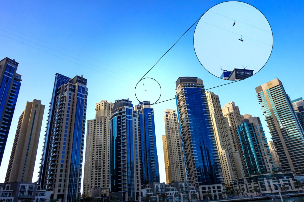 Faire de la tyrolienne à Dubaï Marina Tyrolienne Dubaï -Xline